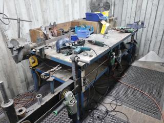 Workbench with Vice